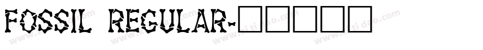 Fossil Regular字体转换